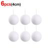 4/6/8cm White Christmas Balls Ornaments Xmas Tree Hanging Pendant Round Foam Snowball New Year Wedding Party Home Decoration