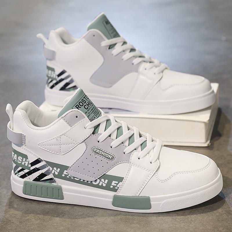 Men Shoes Sneakers High Top Mens Casual Shoes Luxury Breathable Men Walking Shoes Trend Leather Shoes for Men Running Shoes Male Footwear