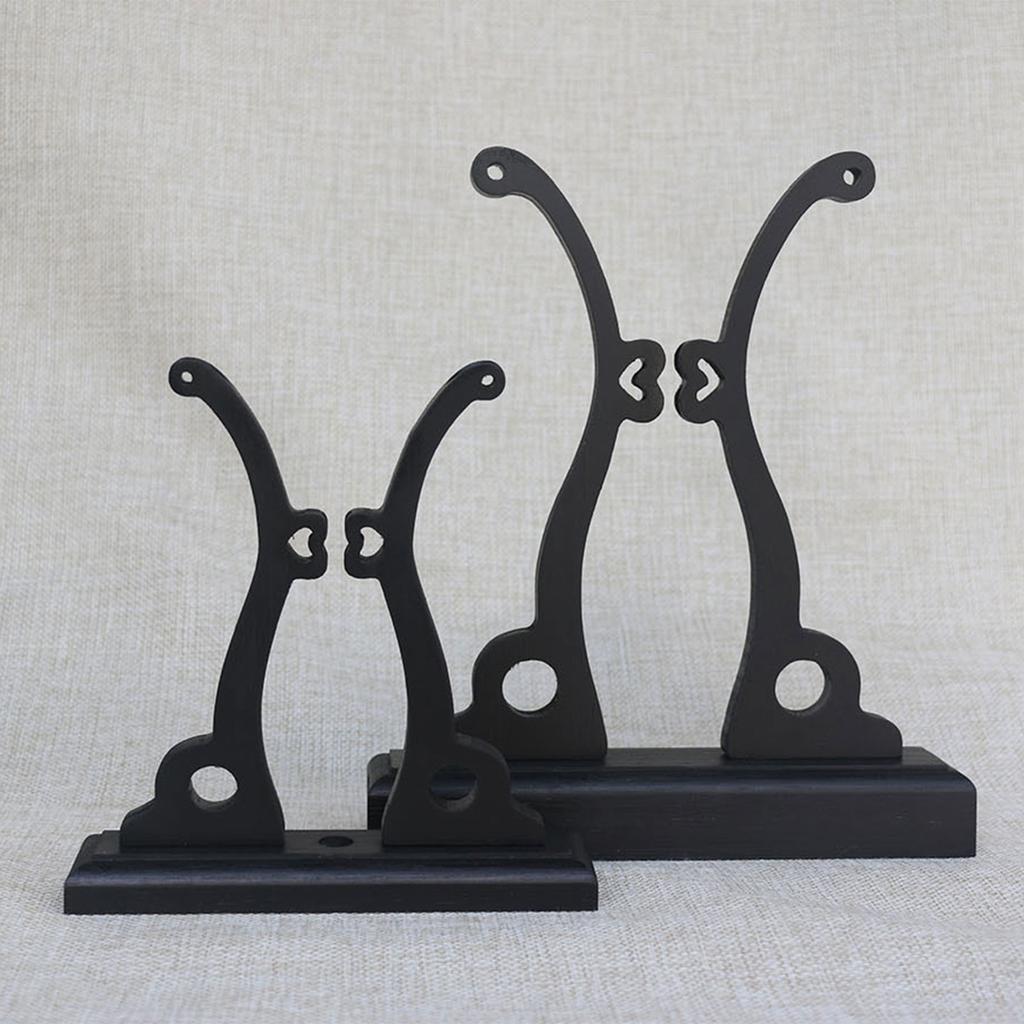 Traditional Chinese Style Bamboo Fan Stand for Desktop Decoration Fan Frame Base Holder Bracket Display Tool Accessories