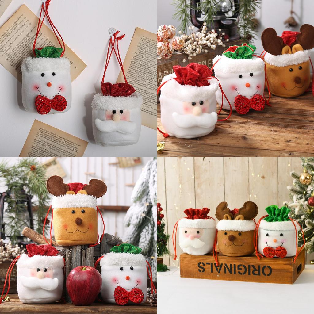 Stilvolle Weihnachts-Apfeltüten mit elegantem Kordelzugverschluss für süße Überraschungen