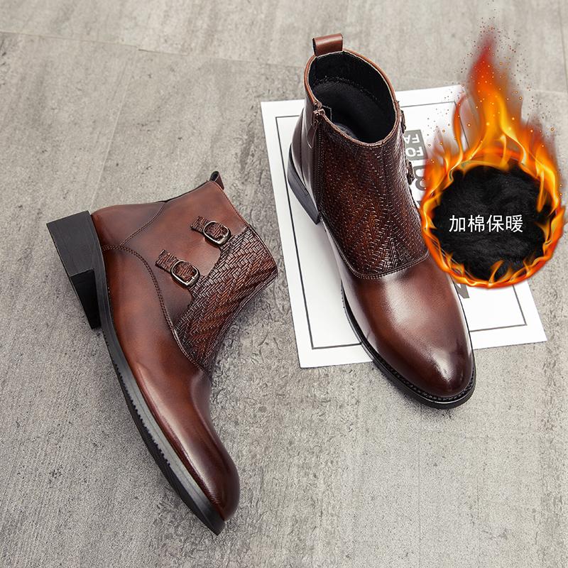 

Модные дизайнерские роскошные мужские свадебные туфли-лоферы брендовые деловые повседневные мокасины кожаные для вождения броги зимние плюшевые туфли 44