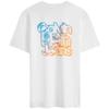 Calvin Klein Unisex Graffiti Letter Print Loose Round Neck Short Sleeve T-Shirt Unisex Tops Moonlight-White J400315YAF