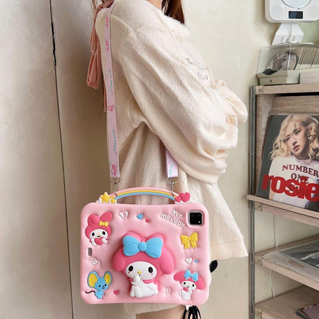 Retractable My Melody Silicone Case for iPad Air 2025/iPad Pro 11 Tablet