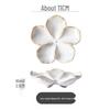 Japanese Ceramic Petal Seasoning Dish Set for Home - Creative Dipping & Fruit Plates, Hot Pot Dish