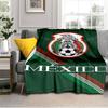 Mexiko Fußballnationalmannschaft Emblem Gedruckte Decken Weiche Flanelldecken für Sofa Bett Geschenke für Männer Frauen Picknickdecke Weihnachtsgeschenke