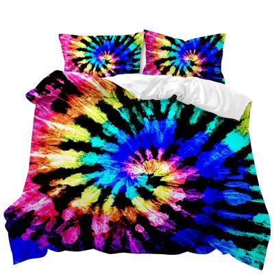 Boho Batik Bettbezug Set Hippie Bettwäsche Blau Lila Bunt Einzelbett Bettwäsche Gypsy Queen King Size Polyester Steppdecke