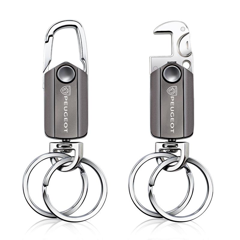 Car Keychain Metal Key Rings Accessories For Peugeot y 5008 508 408 4008 308 3008 208 2008 Landtrek Rifter e-Expert e-TRAVELLER
