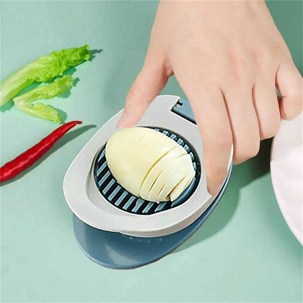 Kitchen Accessories Egg Slicer Chopper Stainless Steel Fruit Salad Cutter Egg Tools Manual Food Processors Kitchen Gadget