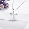 Huitan Stylish Women Cross Pendant Necklace with Bright Zirconia Fashion  Color Accessories Versatile Trendy Party Jewelry
