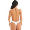 Woman Deep V Bodysuit Clear Strap Backless Plunge Thong Push Up Padded Bra Body Shaper Suit