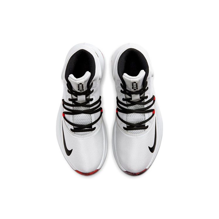 Nike Air Versitile 4 Fashion Comfortable Shock Absorption Anti-Slip Wear-Resistant Mid-Top Basketball Shoes Men Sneakers White Black Red AT1199-004