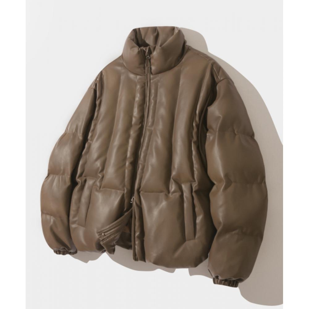 

Dimitri Black 2way Heavyweight Slash Padded Jacket Leather Brown 0 (S)