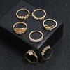 Gold Retro Punk Boho Ring Set 70