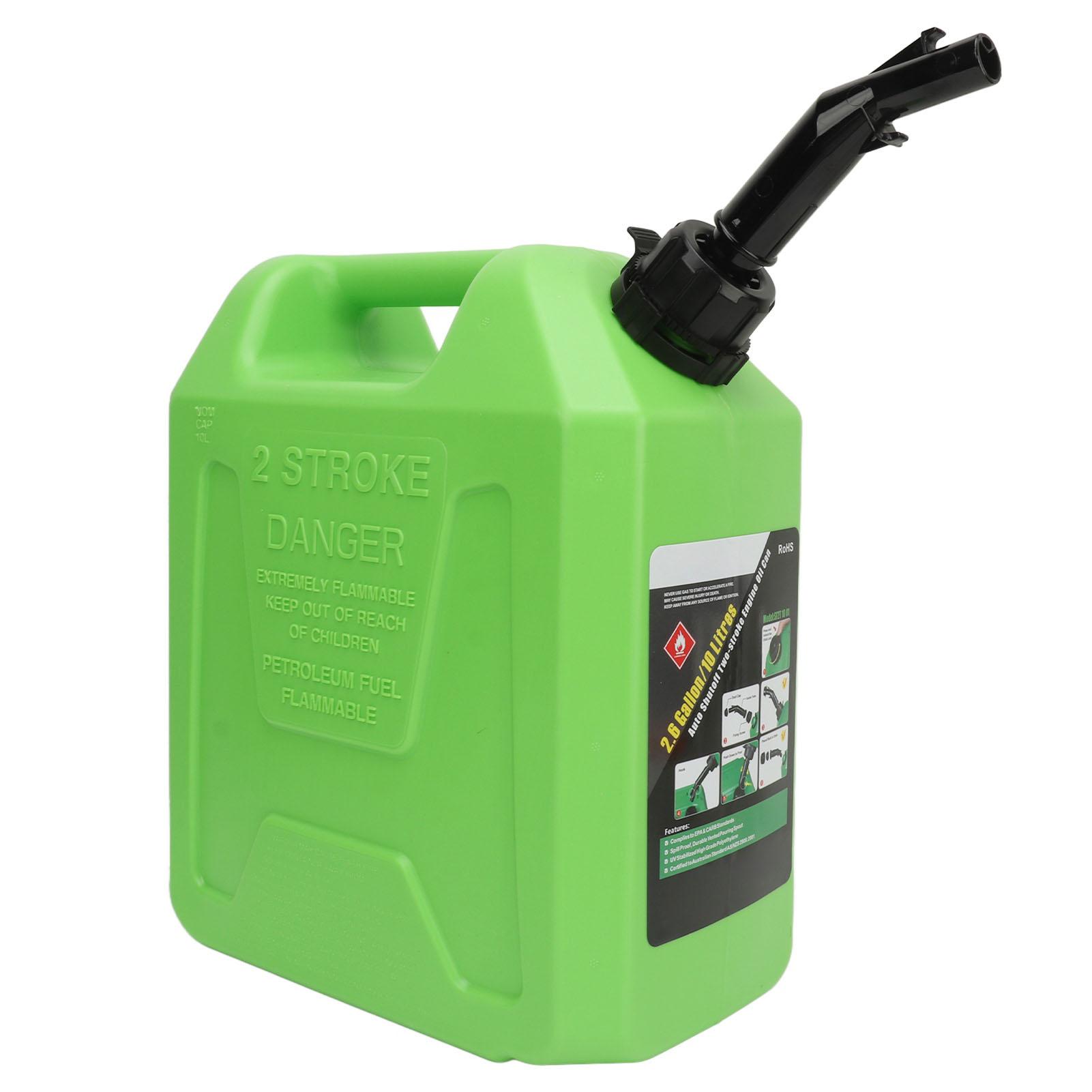 

10-літровий паливний бак Статично-вільний Ударостійкий Автоматичне вимкнення Безпечний Портативний Бензиновий бак для RV Кемпера SUV Швидкісного човна зелений