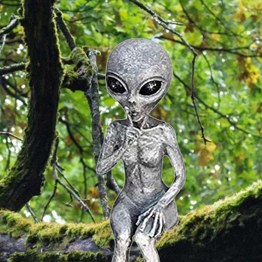 1Pcs Resin For Alien Statue Ornaments For Martians Garden Figurine Set For Home Indoor Outdoor Decoration