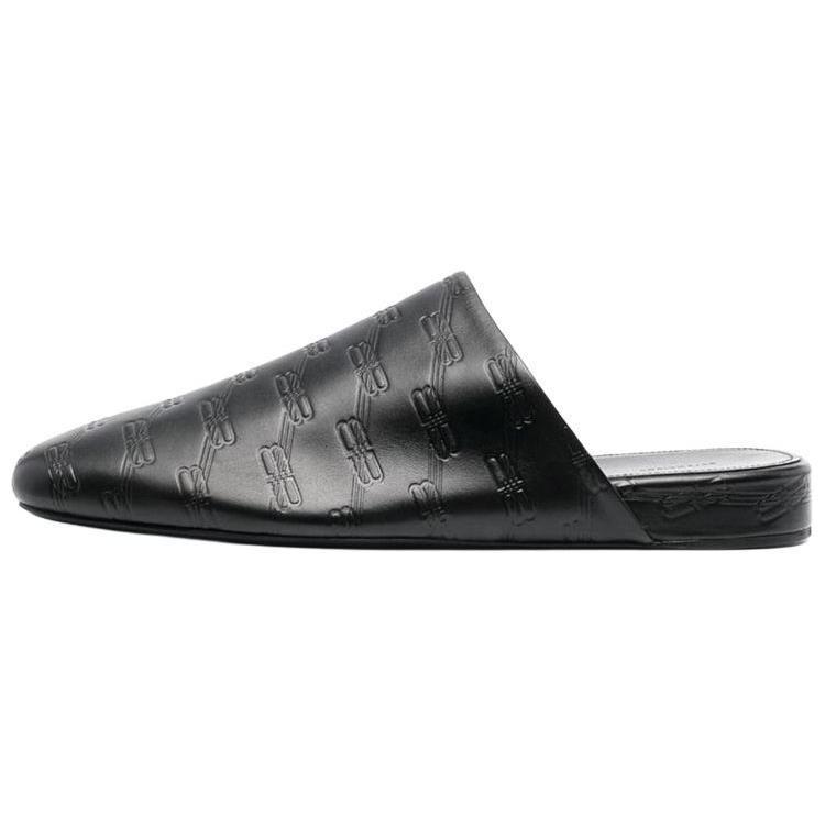 Balenciaga Leather Cosy BB Mules `Black`