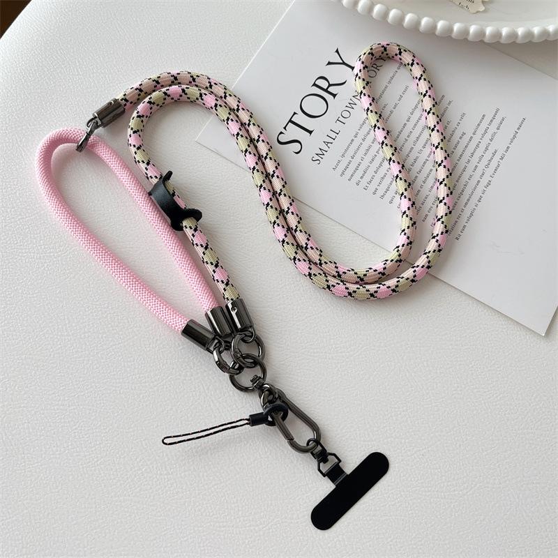 8Mm Thick Mobile Phone Lanyard, Multi-functional Three-in-one Oblique Span, Strap Neck Hanging Portable