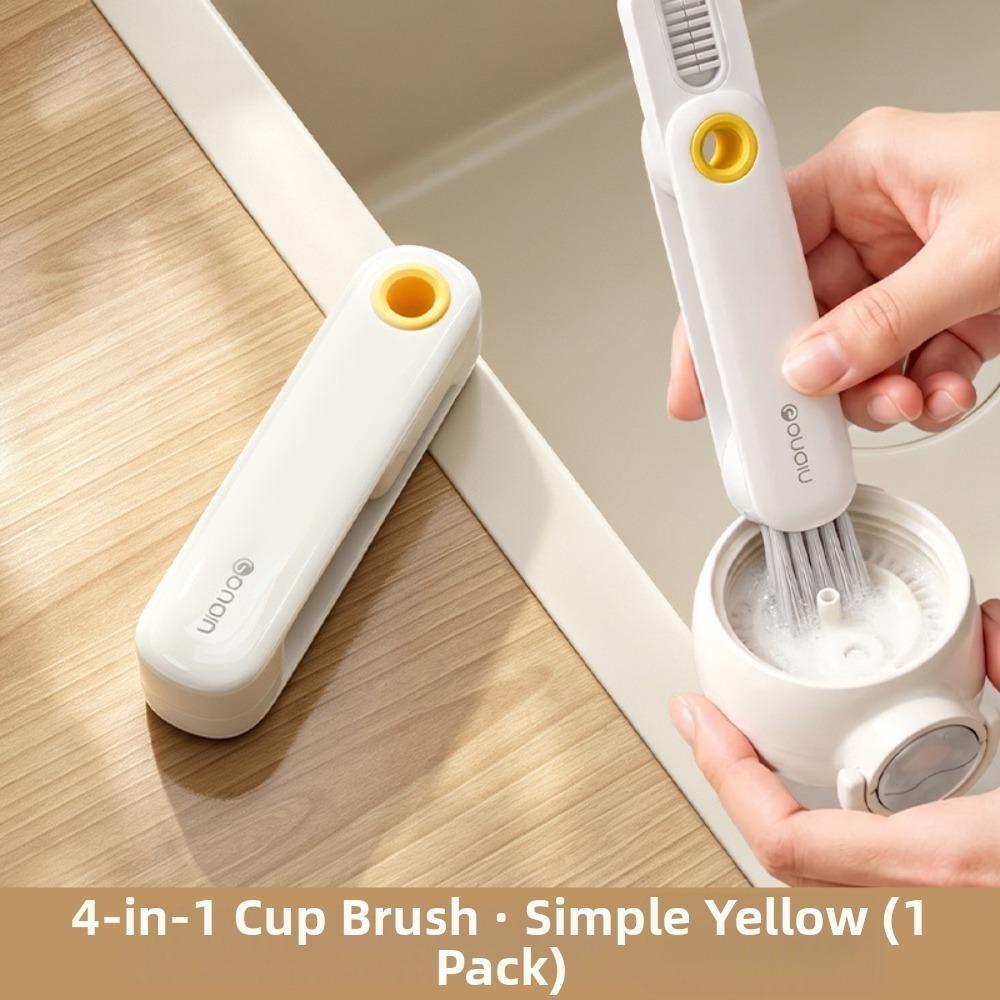 Multifunctional Bottle Brush 4-in-1 Crevice Cleaning Brush New Cup Lid Brush for Thermos Cup