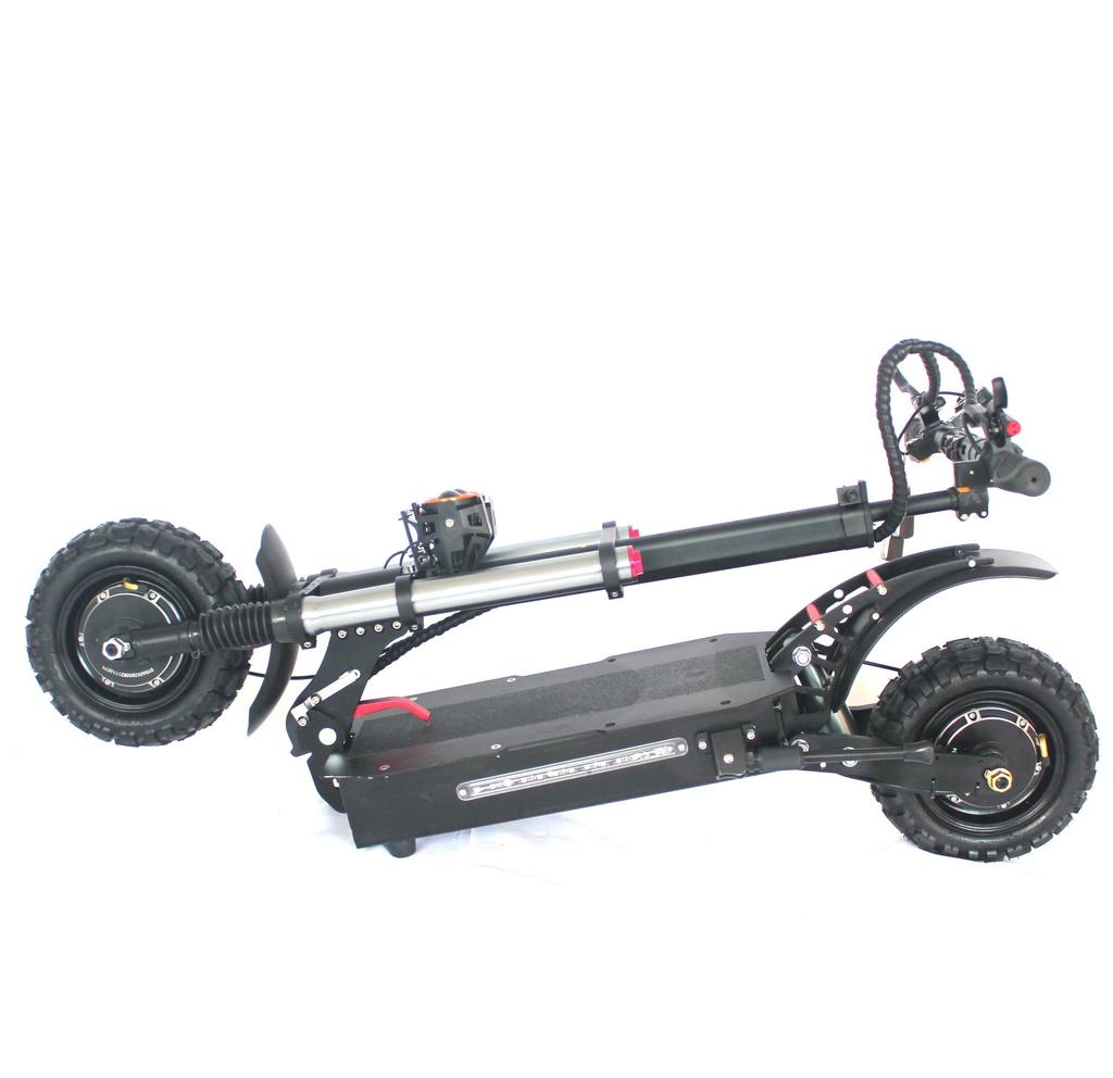 KX-Electric KX-14 Terénní Skládací EScooter pro Dospělé 2800W*2 Dva Motory Elektrická Koloběžka 60V25AH/40AH Baterie 11palcové Terénní Pneumatiky Elektrická Koloběžka