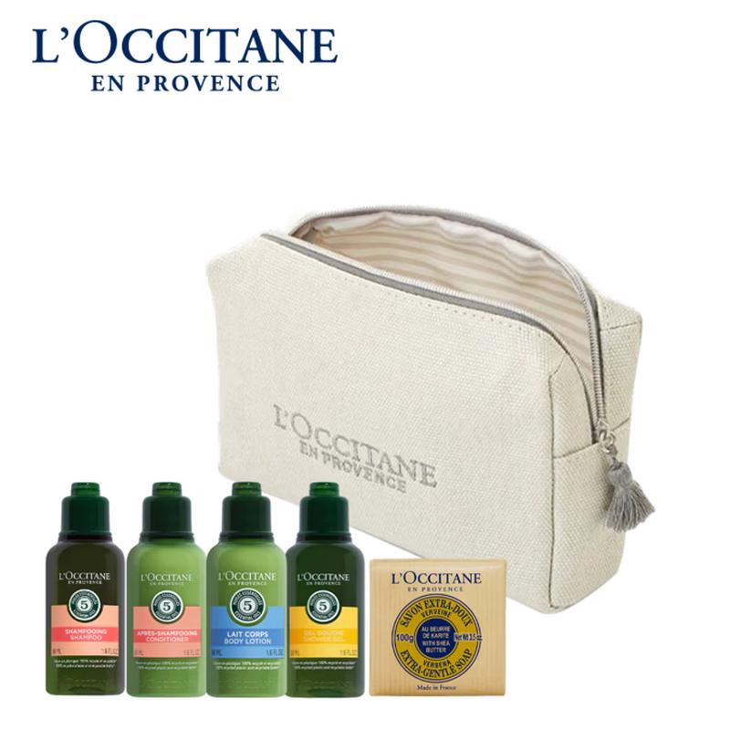 L OCCITANE 5-in-1 Herbal Travel Skincare Set