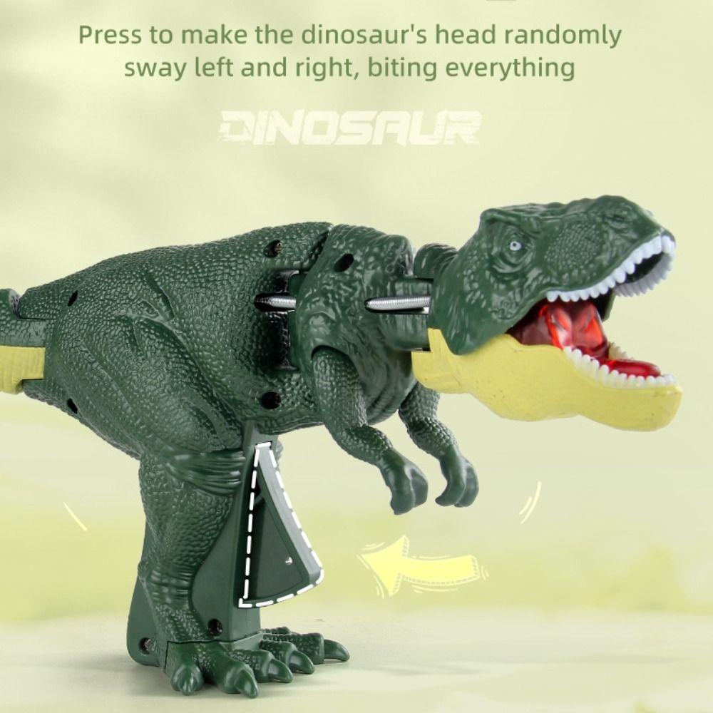 Jurassic Pressing Dinosaur Toys Swing Head T-Rex Simulation Explorative Dinosaur Bite Multiple Joints Movable