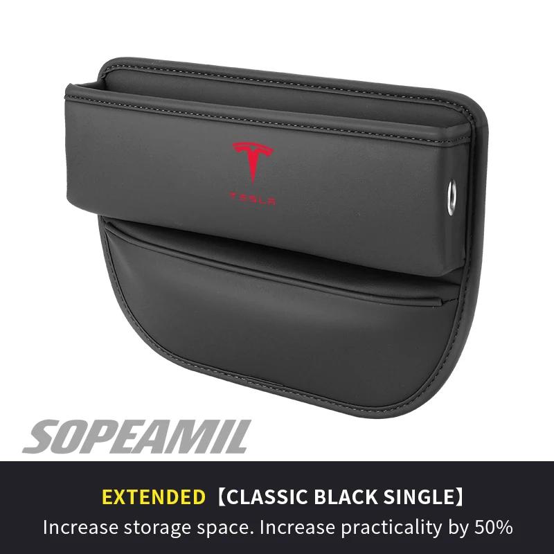 

Car Leather Seat Storage Case Seat Multifunctional Water Cup Holder Storage Box Tesla Cybertruck Model 3 Model Y Model S Model X чёрный