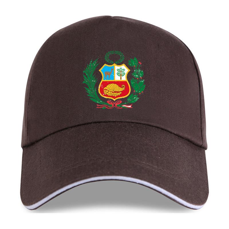 Newest Fashion Cool Unisex Print Cool Fashion Novelty Style Top Peru Baseball Cap Peruvian Coat of Arms Casual Homme