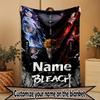 Custom Name Personalized BLEACH Print Blanket, Home Decor, Bedroom, Sofa, Camping, Couch, Gifts for Birthday ChristmasEnthusiasts