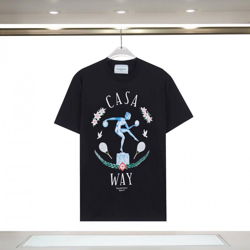 Unisex Cotton T-Shirt With Digital Print Letter Loose Fit Casual Wear
