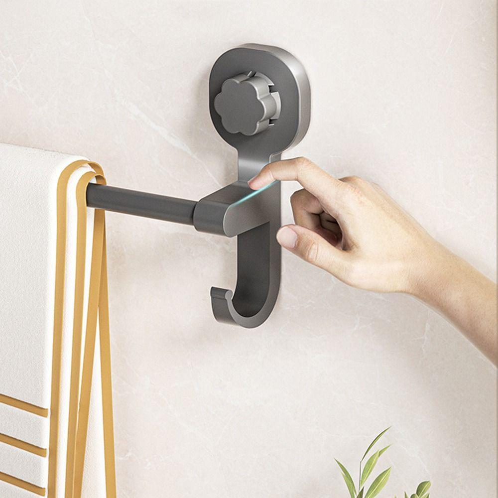 Punching-Free Shower Slipper Rack Wall-mounted Bathroom Towel Rod Hanging Hand Towel Bar  Shoes