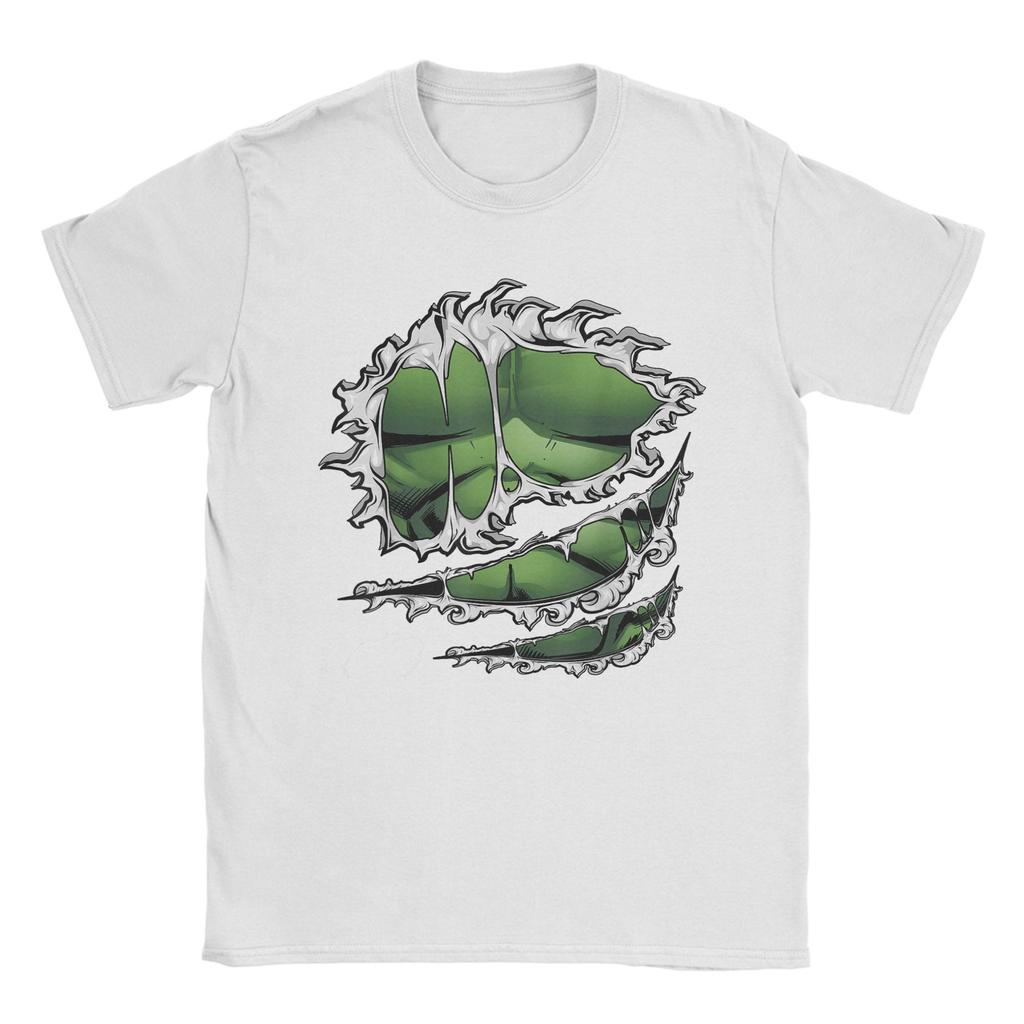 Avengers Hulk zerissene T-Shirts Unisex 100% Baumwolle Freizeit-T-Shirt Rundhals T-Shirt Kurzarm Kleidung Sommer