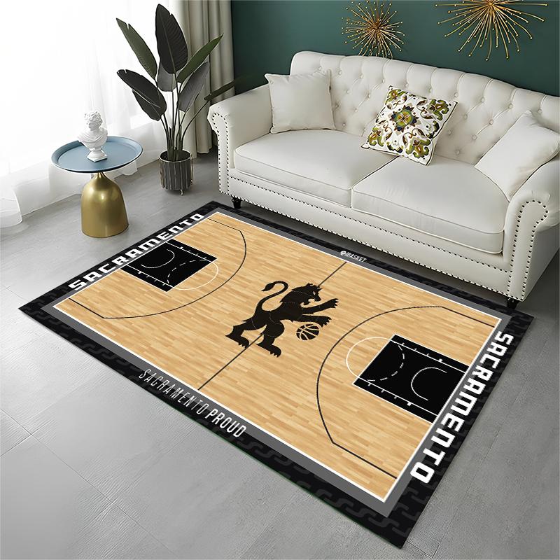 

Classic Basketball Court Team Carpet Rug for Playroom Bedroom Living Room Sofa Home Decor,kid Game Area Rug Non-slip Floor Mat 40x60cm