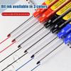 45Mm Deep Hole Marker Pens Long Nib Head Carpenter Pen Black/Blue/Red Ink Waterproof For Measuring Woodworking Hand Tools