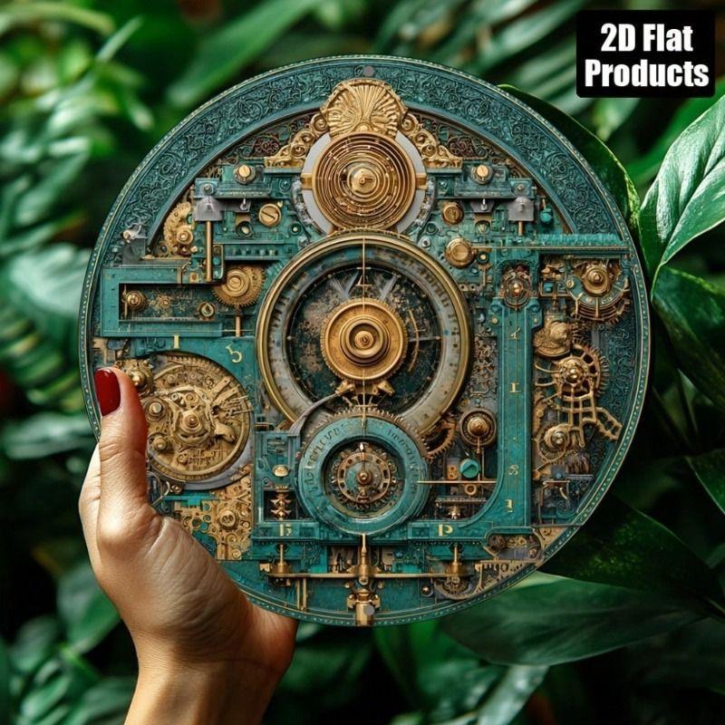 Retro Metal Tin Sign Art Circle 20x20cm Wall Decor for Living Room Bedroom