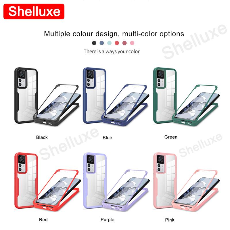 Mi12T 360 Full Body Front+Back Clear Case Shelluxe For Xiaomi Mi 12 12X 12T Pro For Xiomi Mi12 Lite Silicone Double Sided Cover