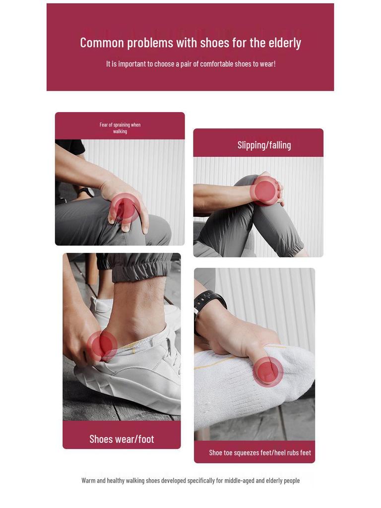 Jinshiyuan Women's Lightweight Slip-on Snow Boots - Warm Cotton Shoes for Middle-aged & Elderly