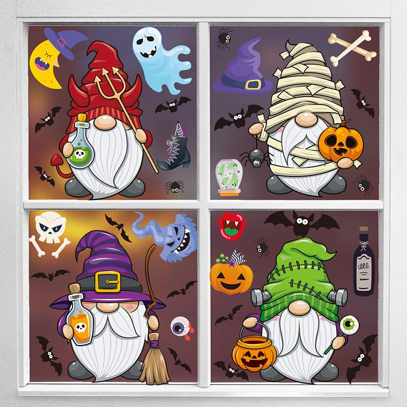 New Halloween Carnival Window Sticker Celebration Party, Dwarf Party Party Decoration Sticker
