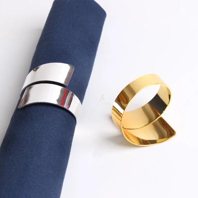 6 piezas de servilletas de hotel modernas, sencillas y elegantes, con hebilla, anillo de tela para servilletas, estilo chino, modelo europeo