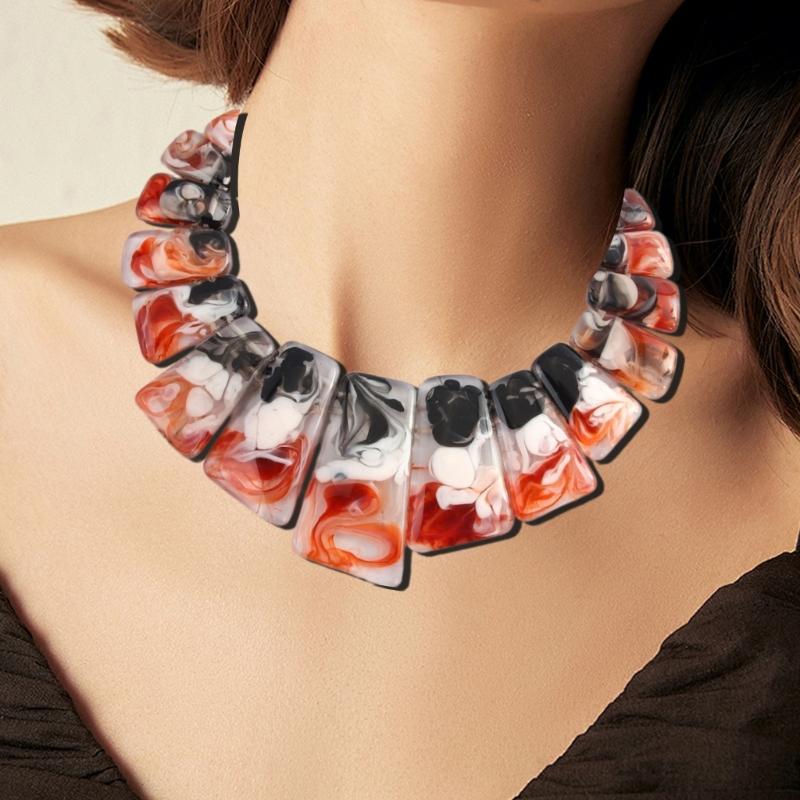 Schlüsselbeinkette Halskette und Hängeohrringe Set Markantes Halsketten- und Ohrringset für Frauen, die Vintage-Charme lieben