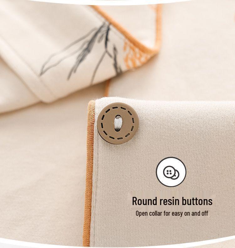 Damen Übergröße Baumwoll-Cardigan-Pyjama-Set - Langärmlig, Zweiteilig, Perfekt für Herbst/Frühling