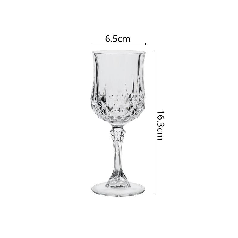 155ml/160ml Retro Engraved Cocktail Glass Beverage Cup Diamond Red Wine Glass Transparent Drinkware Champagne Sweet Wine Glasses