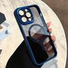 Applicable to iphone16 apple 14promax mobile phone case magnetic attraction new 13 advanced sense 11 metal lens 12 tide