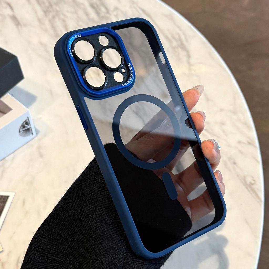 Applicable to iphone16 apple 14promax mobile phone case magnetic attraction new 13 advanced sense 11 metal lens 12 tide