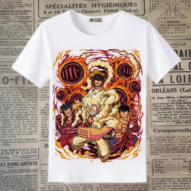 One Piece Gear 5 Luffy Anime Manga T-Shirt Shirt Costumes Underwear Polyester S