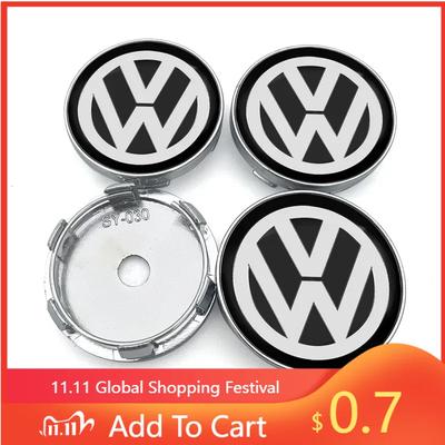 Dla VW 4 szt. 60 mm nakładki na środek koła logo osłona piasty emblemat dla Volkswagen Polo Passat B5 B6 B7 T4 T5 Golf 4 5 6 Tigu