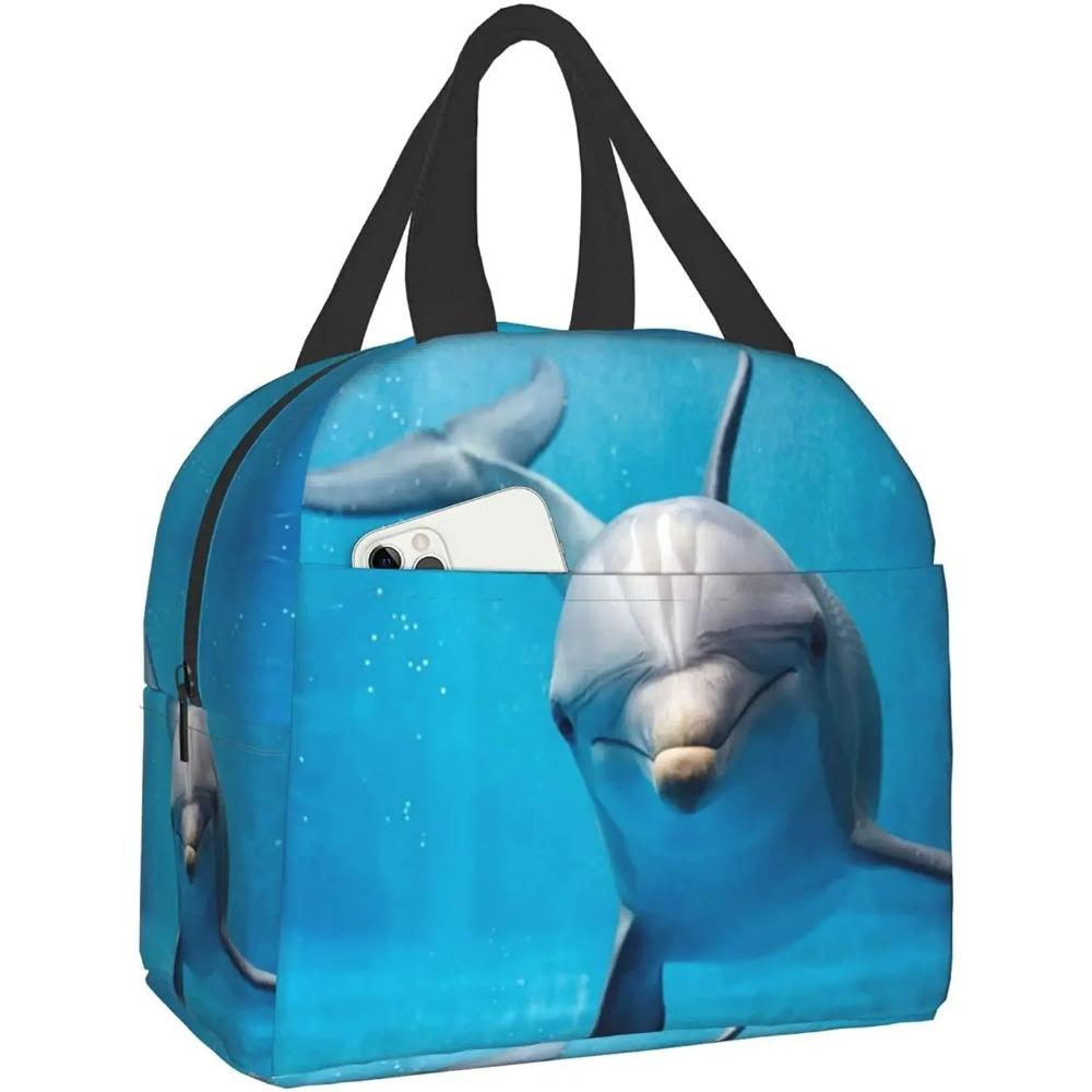 

Ланч-бокс Dolphin для детей, мальчиков и девочек, многоразовые сумки для ланча, идеально подходят для школы/кемпинга/походов/пикника/пляжа/путешествий 22x20x13CM слоновая кость