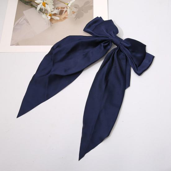 Hairpin Bow Theme Chiffon Long Ribbon Hair Clip Bright Color Lightweight Back Head Hair Claw Hair Accessories