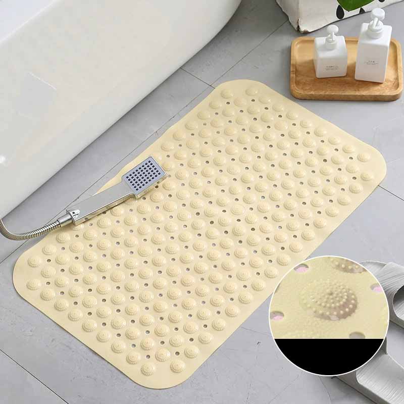PVC Non-Slip Bath Mat with Suction Cups Shower Bathtub Mat Anti-Fatigue Bathroom Floor Mat Massage Foot Pad