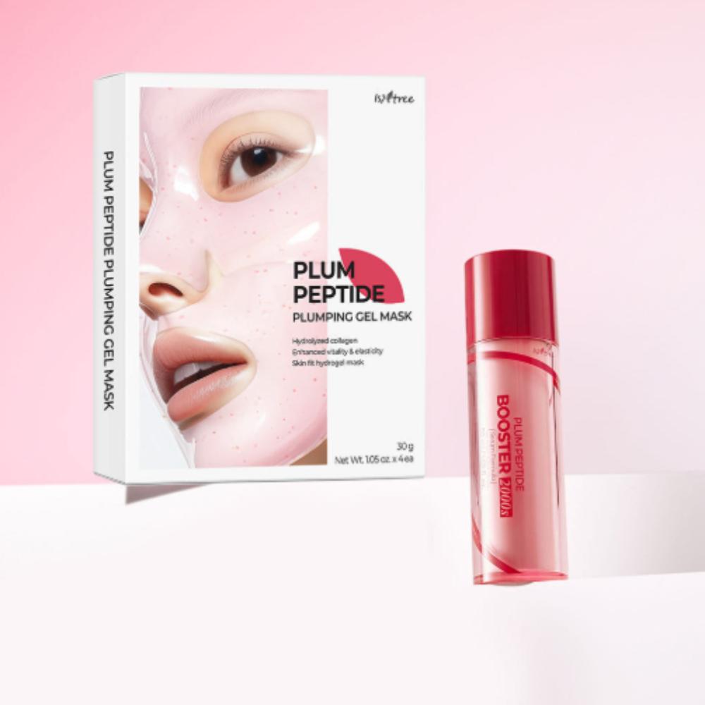 

Isntree Plum Peptide Mask 1 Box + Booster 2000s Set Firming & Hydrating Peptide Skincare Duo