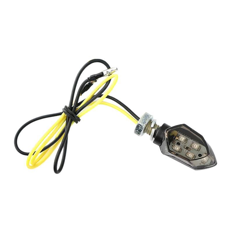 Universal 12V 4Pcs 5LED Black Mini Motorcycle Indicator Turn Signal Lights For Street Bikes Dirt Bike Dual Sport Applications